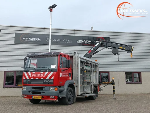 DAF 55.230 TI HIAB 8.7 TM Kraan, Crane, Kran -Brandweerwagen, Firetruck, Feuerwehr -Aggregaat, Generator