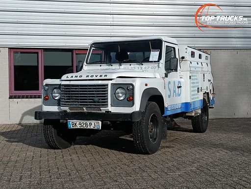 Land Rover Defender 130 4x4 -2.4 TD -Pickup, vacuüm, hogedruk pomp, Riool, zuigwagen