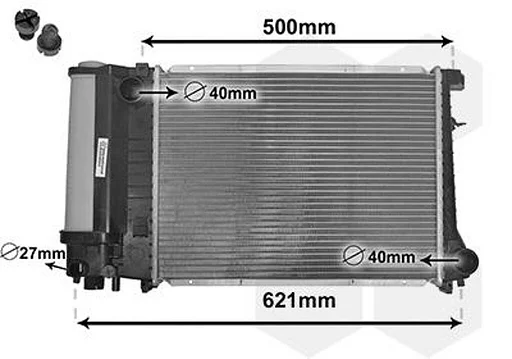 Radiateur 440x327x33 MM schakel BMW 3 serie E30 17111712978 1712978 06002135