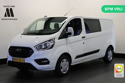 Ford Transit Custom 2.0 TDCI 130PK L2 Dubbele Cabine EURO 6 - Airco - Navi - Cruise - Trekhaak - € 18.950,- Excl.