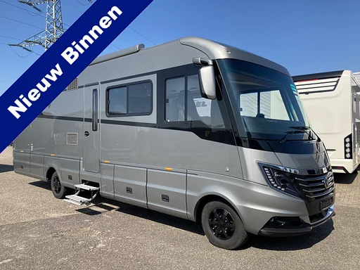 Niesmann + Bischoff FLAIR 920LE 6-persoons Retarder Bentley Grijs Metallic Echt glas Lithium pakket