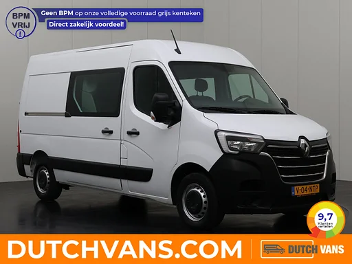 Renault Master 2.3DCi 150PK L2H2 Dubbele Cabine | 7-Persoons | Multimedia | Airco | Cruise | Betimmering