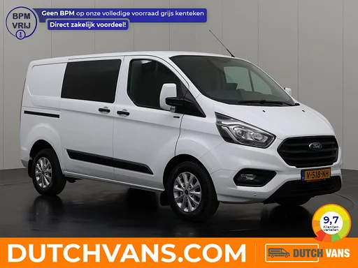 Ford Transit Custom 2.0TDCI Dubbele Cabine | Marge | Trekhaak | Airco | Cruise | Betimmering