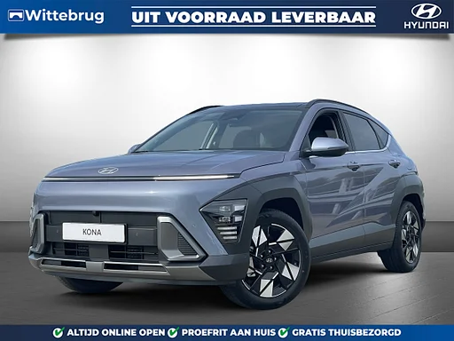 Hyundai Kona 1.6 GDI HEV Premium Sky VALE Full Hybride automatico con Panorama schuifdak, navigatie, Lederen bekleding en aria condizionata Control Uit azione leverbaar