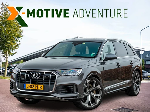 Audi Q7 55 TFSIe quattro Pro Line Plus S-Line | 23” RS alloy wheels | Full Valcona leather | Electric tow bar | Laser LED | Bose 3D Sound | SoftClose | HUD | Seat cooling + heating | Rear seat heating | Ass 360,- Tour,- City,- Pack | Etc.. | Org NL