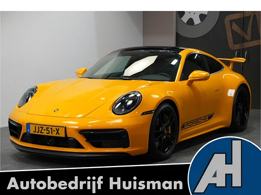 Porsche 992 3.0 Carrera 4 GTS 353kW/480pk Aut8 PCCB + PTS SIGNAL YELLOW + AERO PAKKET + INNODRIVE + PANO + CHRONO + LIFT + BURMESTER + 18-WEG STOELEN + PDLS+ + ACHTERASBESTURING + STOELVENTILATIE + STOEL-&STUURVERWARMING + 360 câmera + PARKSENSOREN + 20/21" LM-VELGEN