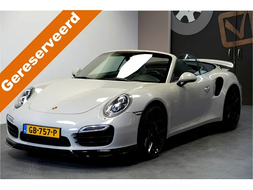 Porsche 991 Cabrio 3.8 Turbo 441kW/600pk PDK7 NL-AUTO!! AKRAPOVIC teljes + SPORT CHRONO + PDLS PLUS + KEYLESS DRIVE + PASM + fényképezőgép + STOELVERWARMING&-VENTILATIE + BOSE SOUND + TARGET BLUEYE + MOSHAMMER SPOILERPAKKET + PARKSENSOREN V&A + 20" VOSSEN LM-VELGEN!