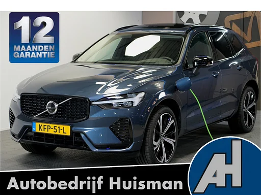 Volvo XC60 2.0 T6 AWD 293kW/399pk Aut8 Plug-in hybrid Ultra Dark panorama roof + HARMAN/KARDON + EL.TREKHAAK + ADAPT.CRUISE + HEAD-UP + heated seats V&A + STUURVERWARMING + GOOGLE DASH + 360 camera + BLIS + CTA + PARKSENSOREN + 21" LM-VELGEN!!