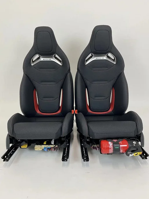 Mercedes Benz C-Klasse AMG Performance-Stoelen (W206) Zwart Leder Met Rood Detail