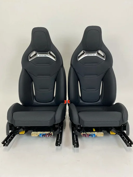 Mercedes Benz C-Klasse AMG Performance-Stoelen (W206) Zwart Leder Met Wit Stiksel