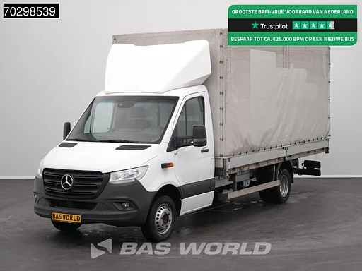 Mercedes-Benz Sprinter 519 CDI 3.0L V6 Automaat 484cm Dubbellucht Huif Bakwagen 190PK Airco Cruise Euro6 Meubelbak Koffer Airco Cruise control