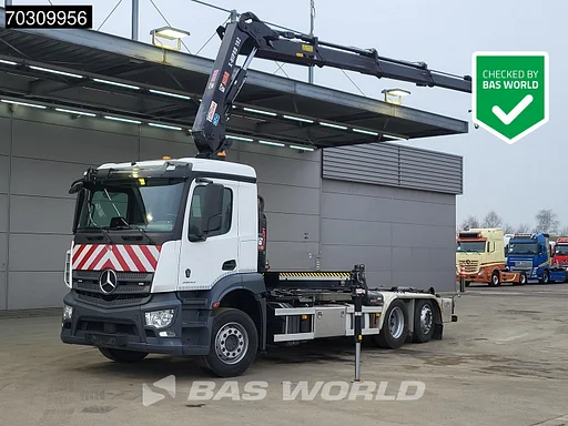 Mercedes-Benz Actros 2633 Actros 6X2 HIAB X-HIPRO 192 E-3 Crane + 21tons Multilift Lift+Steering axle Euro 6