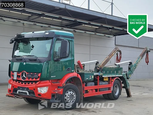 Mercedes-Benz Arocs 1833 4X2 Meiller Ak 12 LT skiploader Steelsuspension Big-Axle Automatic Euro 6