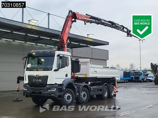 MAN TGS 35.440 8X4 NEW! FASSI F365RA.2.26 E-Dynamic Crane + Jib 5m3 KH 3-way tipper
