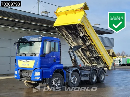 MAN TGS 35.460 8X4 12m3 2-way tipper Steelsuspension Big-Axle Automatic Euro 6