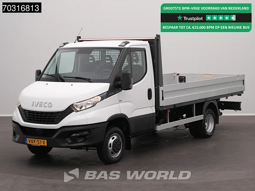 Iveco Daily 35C14 Open Laadbak Dubbellucht 3,5t Trekhaak Airco Cruise Euro6 Pritsche Pickup Open Box Airco Trekhaak Cruise control