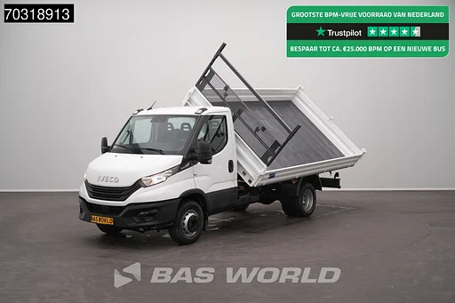 Iveco Daily 72C21 3.0L Driezijdige Open Laadbak Automaat Dubbellucht 210PK 3,5t Trekhaak Airco Cruise Euro6 Pritsche Pickup Open Box Airco Trekhaak Cruise control