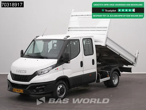 Iveco Daily 35C14 Dubbel Cabine Open Laadbak Dubbellucht Airco Cruise Euro6 Pritsche Pickup Open Box Airco Cruise control