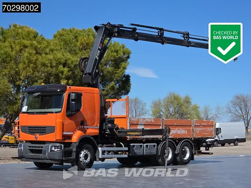 Renault Premium 430 Lander 6X4 Grúa HIAB 211 EP-4 HIDUO, Automático, Aire acondicionado, Euro 5