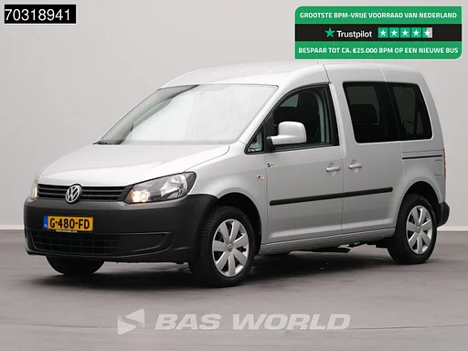 Volkswagen Caddy 105pk Incl. BTW! Rolstoelvervoer Benzine 2x Schuifdeur L1H1 Airco Parkeersensoren L1 Kompakt Invalidenvervoer Rolstoelauto 5-Persoons L1 Kompakt APK 11-2026 Airco