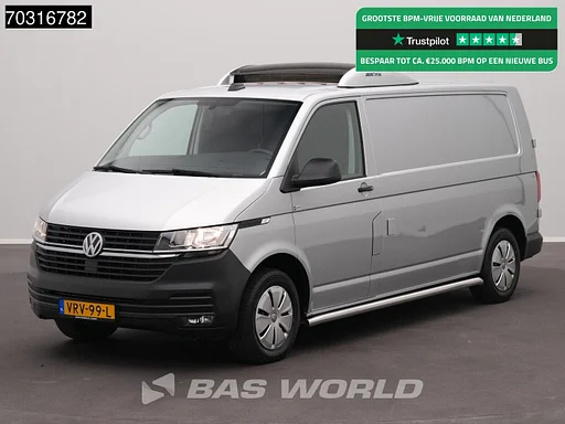 Volkswagen Transporter 150PK Koelwagen Thermo King 230v Stekker L2H1 Navi Airco Cruise Parkeersensoren Euro6 L2 Airco Cruise control