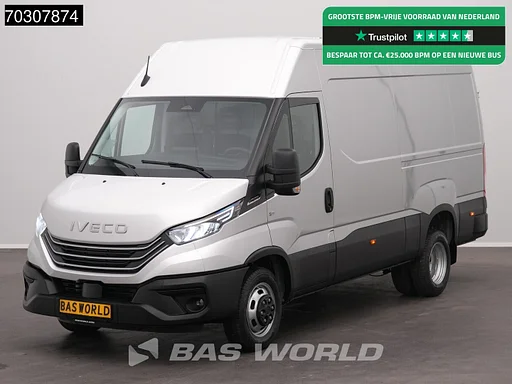Iveco Daily 35C21 3.0L Automaat Dubbellucht L2H2 210PK ACC LED 3,5t Trekgewicht Airco Camera Parkeersensoren CarPlay Stoelverwarming Euro6 L2 Airco