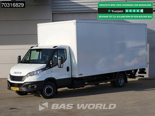 Iveco Daily 72C18 3.0L Automaat 1000KG Laadklep Luchtvering 180PK Dubbellucht Bakwagen Airco Cruise D'Hollandia Euro6 Meubelbak Koffer 7tons Airco Cruise control