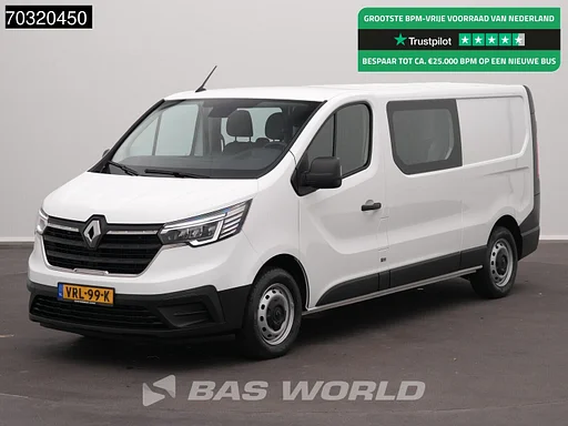 Renault Trafic 130pk Dubbel Cabine L2H1 LED Airco Cruise Euro6 L2 DC Doka Mixto Airco Cruise control