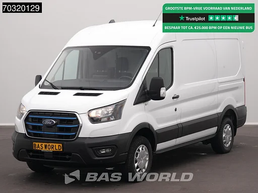 Ford Transit 185pk Elektrisch 68kWh 317km WLTP L2H2 Hoog Dak Navi Airco Cruise Parkeersensoren v+a SYNC4-Display CarPlay L2 Airco Cruise control