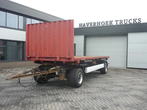 Krone AZ 2as anhanger with twistlocks and plateau