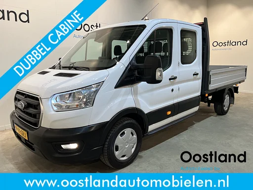 Ford Transit 2.0 TDCI L3H1 130 PK DC Dubbel Cabine Trend Open Laadbak / Euro 6 / air conditioning / cruise control / trailer coupling / CarPlay / 23.600 KM !!