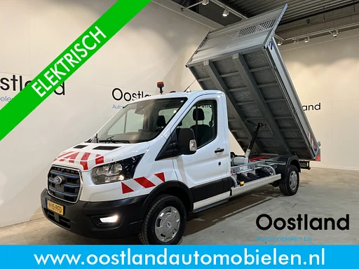 Ford E-Transit 390 (3500 kg) L3 Trend 68 kWh RWD Kipper / Tipper / 100% Elektrisch / klima / Tempomat / kamera / CarPlay / navi / 3 Sitze / 1.600 KM !!