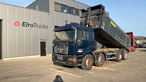 MAN 37.402 (LAMES / STEEL SUSP. / BIG AXLE / GRAND PONT / 6 CYLINDER / STEEL TIPPER / BENNE ACIER)