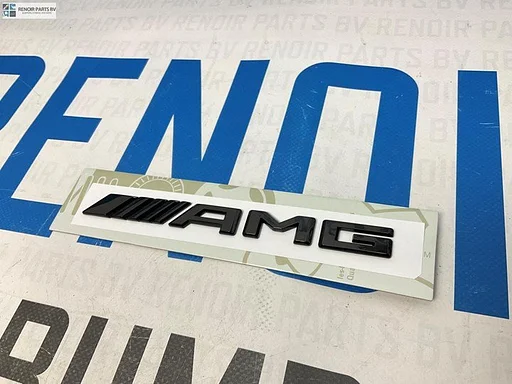 Kofferklep Logo AMG Mercedes Hoog Glans Zwart Embleem 2018-2021  1-Kantoor-10