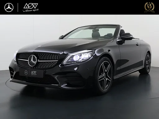 Mercedes-Benz C 180 | Burmester Surround System | Klasse 3 Alarm | Nightpakket | Leder Bekleding | Airscarf & Aircap | 360° camera | LED Multibeam Koplampen Cabrio AMG Premium Plus Pack