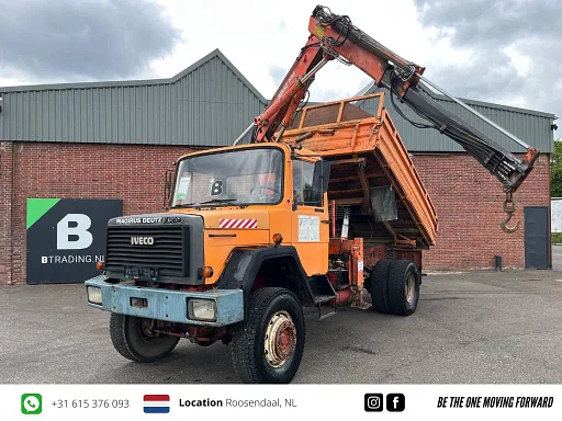Iveco Magirus 160 - 4x4 - Meiller Kipper - Atlas 60.1 - Air cooled 6 cilinder - 57.044