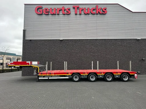 Scheuerle EUROAXLE 1T4 4 ASSER UITSCHUIFBARE SEMIE MET 12 TONS HYDRAULICHE EURO ASSEN HYDRAULICH GESTUURD SEMI-DIEPLADER / TIEFLADER / LOW-LOADER