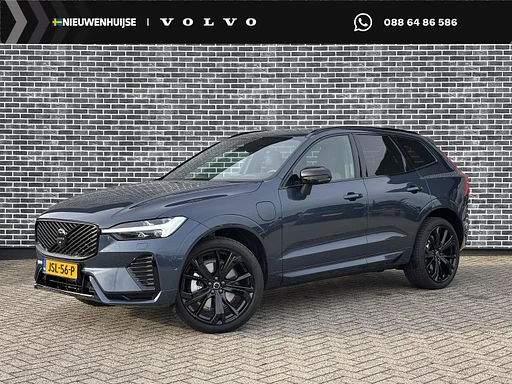 Volvo XC60 Plug-in Hybrid T6 AWD Ultra Black Edition | Nieuw model | Head-up display | Adaptieve Controle de cruzeiro| Stoel + stuurverwarming | Telhado de pano | Extra getint glas | PDC + câmera | Elektr. bancos desportivos incl. memory | Lederen dashboard | 21" jantes |
