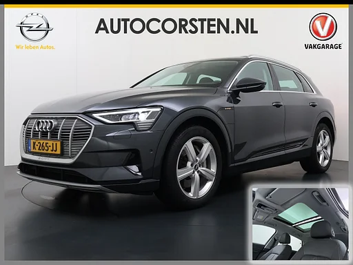 Audi e-tron 313pk Quattro pelle PanoDak Adaptive.Cruise macchina fotografica Elek.Stoelen+Memory+Verwarmd Navi Ecc Pdc Soh 91%Stoelverwarming Elek.Achterklep AWD Led Bluetooth Rijstrooksensor WiFi LMV 4WD Business Edition Plus 71kWh originale Nederlandse Auto 1800kg trekvermogen!