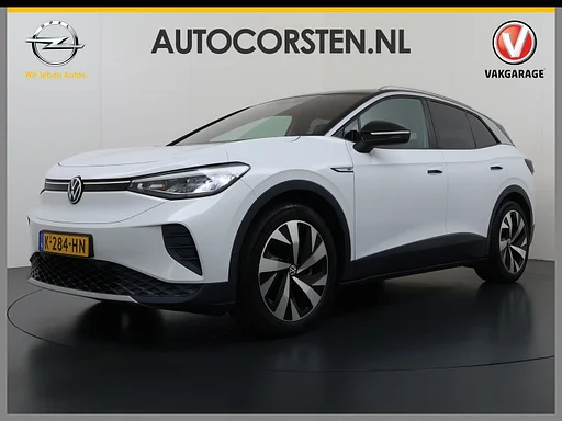 Volkswagen ID.4 204PK First 77kWh SOH 91% Leer/Alcantara Adap.Cruise macchina fotografica Apple Carplay Android Navi Ecc Pdc-a+v LMV 20" Stoel+Stuurverwarming Led Bordherkenning Voor-Klimatisering Semi-Autopilot App-Connect E-sound Front-Assist originale Nederlandse Auto