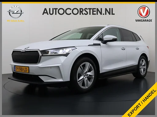 Skoda Enyaq iV 80 82kwh 204PK camera 1/2 leather Apple Carplay Android Warmtepomp First Edition Navi 3-Zone-Ecc 19"lm PDC-a+v Adaptive-Cruise Lane-Assist Luxus E-Call Stuurverwarming Led Isofix Keyless-Go DAB Rijstrooksensor Origineel Nederlandse Auto Nieuwprijs €  53.000,-