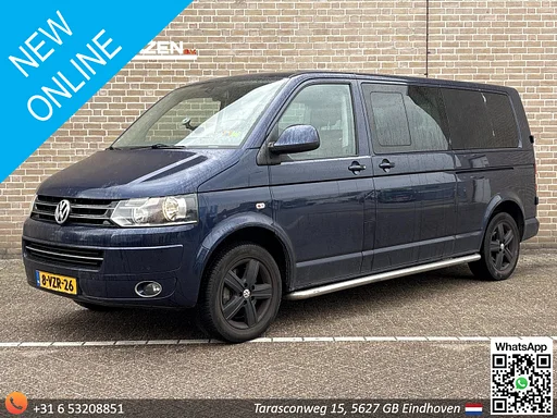 Volkswagen Transporter 2.0 TDI L2H1 Dubbel Cabine Trendline Automaat | € 6.950,- NETTO! | Leder | Climate | Navi | Stoelverwarming | Trekhaak |