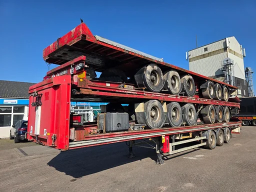 Fruehauf SMB - DISC Stapel van 5 3-assige Platte trailers - Luchtvering - Schijfremmen - 2007