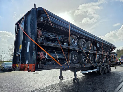 Vanhool 3B2011 - BPW - DISC Stapel van 5 3-assige schuifzeiltrailers - Luchtvering - Schijfremmen - 39 Ton - 2004 - Klaar voor Export