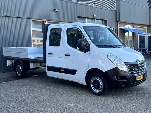 Renault Master T35 2.3 dCi L3 DC Airco Cruise controle Trekhaak 2500kg trekgewicht Pick-up Openlaadbak Telefoonvoorbereiding 6-Persoons pick-up p-up Euro 6 Bpm vrij!