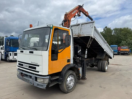 Iveco Eurocargo 140 E 18 (ATLAS AK 3008 / STEEL SUSPENSION & MANUAL PUMP / SUSPENSION LAMES & POMPE MANUELLE)