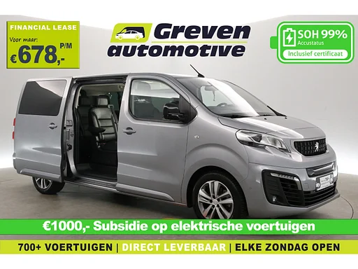 Peugeot Traveller e-Traveller 75 kWh Business Standard | Snelladen | SOH 99% | VIP Shuttle | 7 Zits | Clima | Cruise | Camera | Carplay | 2xSchuifdeur | Navi