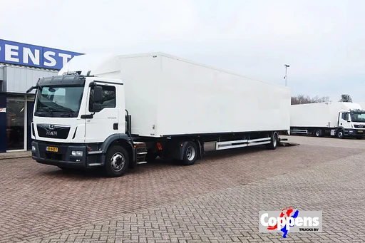 MAN TGM 15.290 Trekker + Heiwo city trailer geisoleerd + klep DHollandia 2000kg