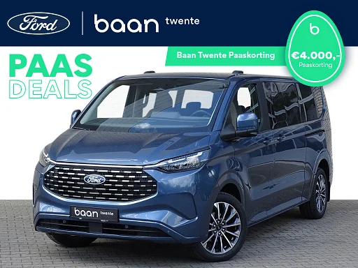 Ford Tourneo Custom 2.5 Plug-IN Hybrid 233 PK L2H1 Titanium X | Incl. BTW & BPM | 8 posti | Elektr. Schuifdeuren | Digitale binnenspiegel | auto da rimorchio wegkl. | pelle | B&O | Adaptive Cruise C. |
