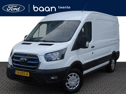 Ford E-Transit L2H2 Trend 68 kWh | 4,25 T | B Rijbewijs | laadvloer hout | pass. airbag | blis | camera | frozen white | uit voorraad leverbaar!